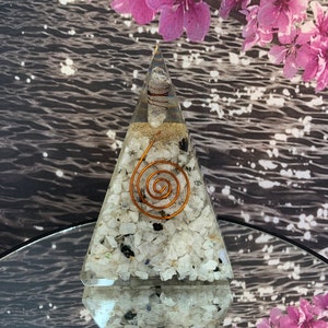 5&quot; Rainbow Moonstone Orgonite Pyramid
