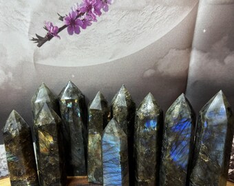 Labradorite Crystal Point Tower