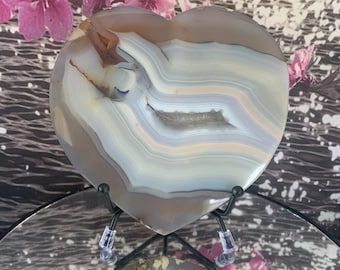 Agate Slice Heart