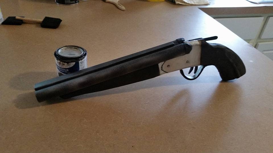 Sawed off double barreled shotgun prop weapon Etsy