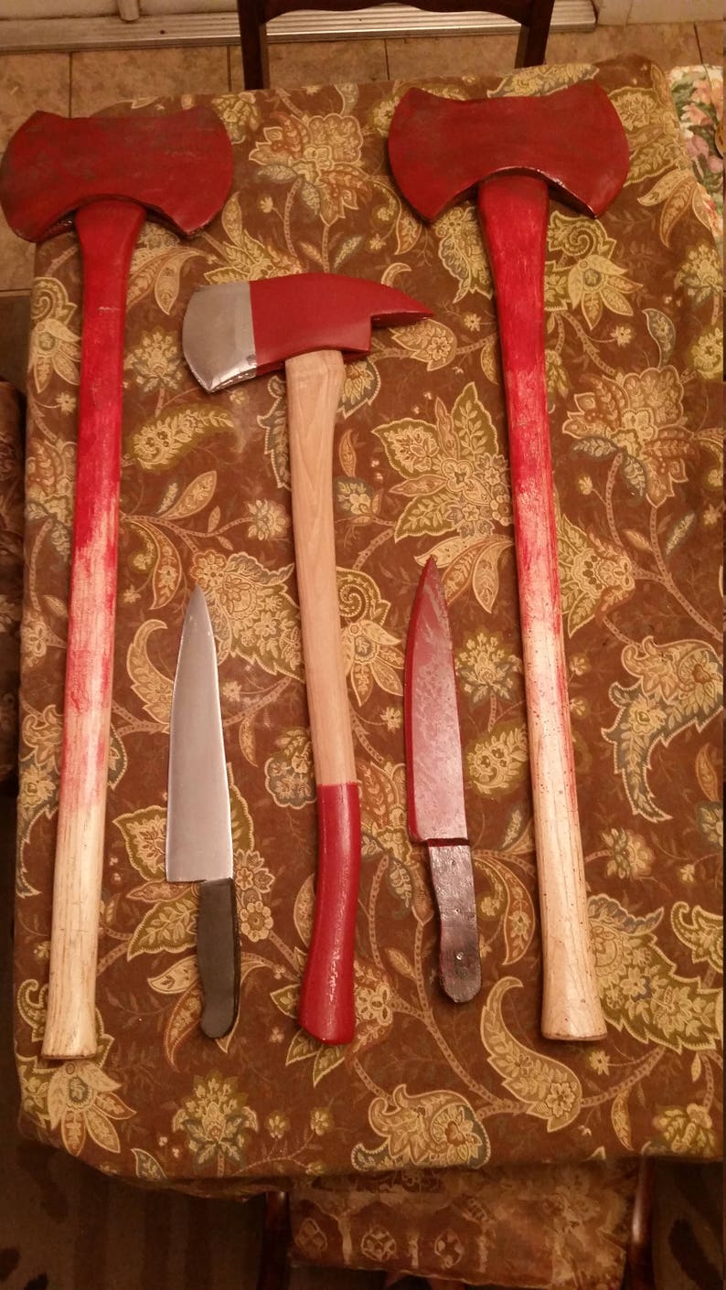 Horror Prop Double Bladed Axe Etsy