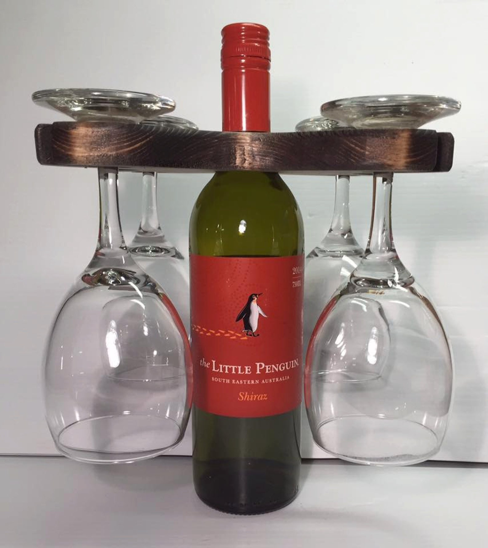 Wine Bottle and Glass Holder Topper Etsy