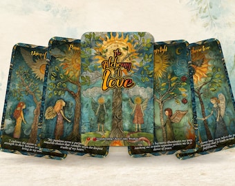 La Alquimia del Amor - 22 cartas de afirmación - Transformando las elecciones en sabiduría - Herramientas de adivinación - Cartas de afirmación - Cartas del oráculo