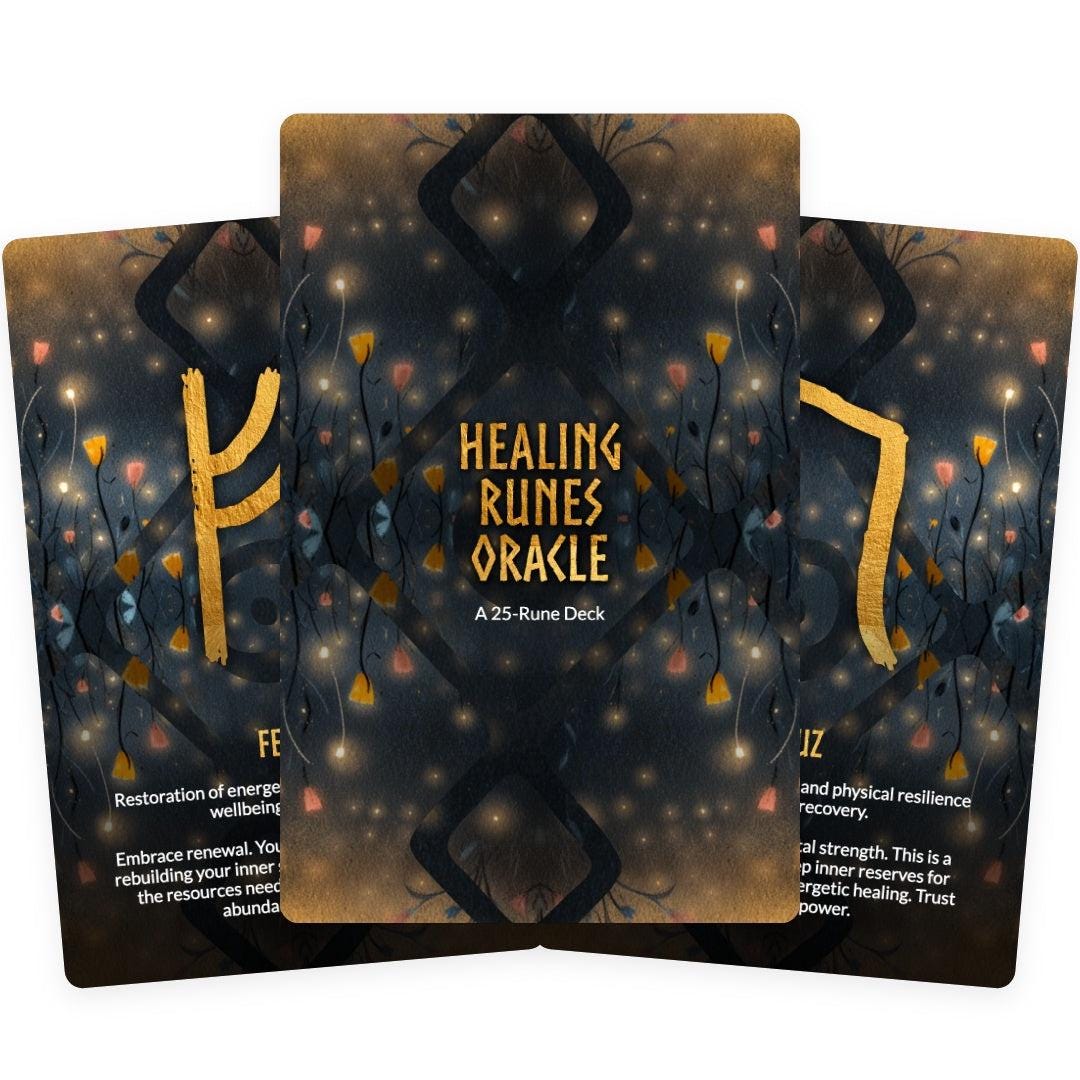 Wonderland Rune Oracle Healing Runes Oracle Deck - Wellness and Spiritual Balance - Emotional ...