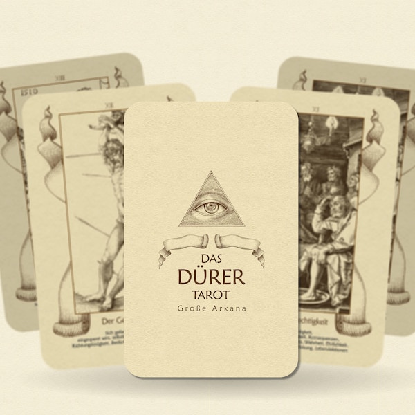 Das Dürer Tarot - Große Arkana - Tarot Deck - Wahrsagen - Wahrsagerei Werkzeuge - Tarot Geschenk - Illustrierte Karten - Deutsch - Englisch