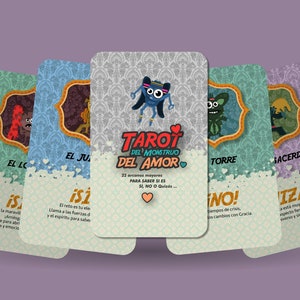 Tarot del Monstro Del Amor – Sí, No o Quizás – Arcanos Mayores – Español – Baraja para respuestas claras en amor y divinación rápida