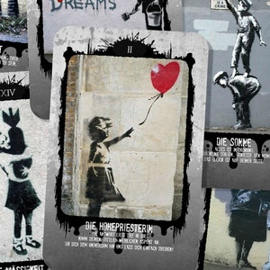 Banksy Tarot – Große Arkana – Deutsch – Englisch – Urbanes Tarotdeck mit Street Art für Divination, Intuition & moderne Spiritualität