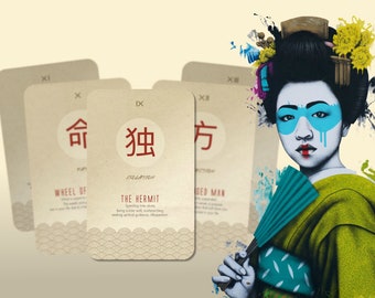 Nagai Tarot – Kanji Tarot – Major Arcana – Kanji Oracle – English – Elegant Tarot Deck Featuring Japanese Kanji for Divination & Insight