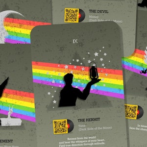 Tarot Side of the Moon – Pink Floyd Oracle – Major Arcana – English – Music-Inspired Tarot Deck for Divination & Spiritual Exploration