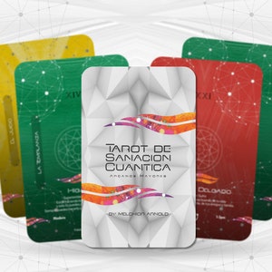 Tarot de Sanación Cuántica – Arcanos Mayores – Español – Baraja para conexión espiritual, sanación y práctica de divinación consciente