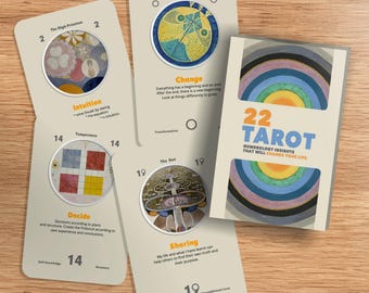 22 Tarot – Numerologie Tarot – Große Arkana – Deutsch – Englisch – Multilinguales Deck für Divination, Numerologie & Spirituelles Wachstum