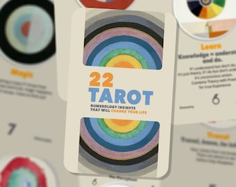 22 Tarot – Numerology Tarot – Major Arcana – English – German – Deck for Divination, Numerology Insight & Spiritual Growth