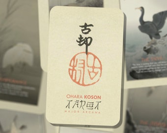 Ohara Koson Tarot – Japanese Tarot – Major Arcana – English – Elegant Deck Featuring Japanese Art for Divination, Wisdom & Reflection