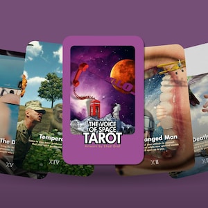 Die Stimme des Weltraums Tarot - 22 Major Arcana - Englisch - Weissagungswerkzeuge - Collage Art Tarot - Tarot Deck - Collage Tarot - Künstler Deck