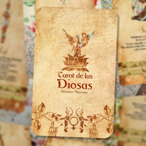 Tarot de las Diosas - Tarjetas de Poder de la Diosa - Arcanos Mayores - Oráculo sagrado femenino - Español - Inglés