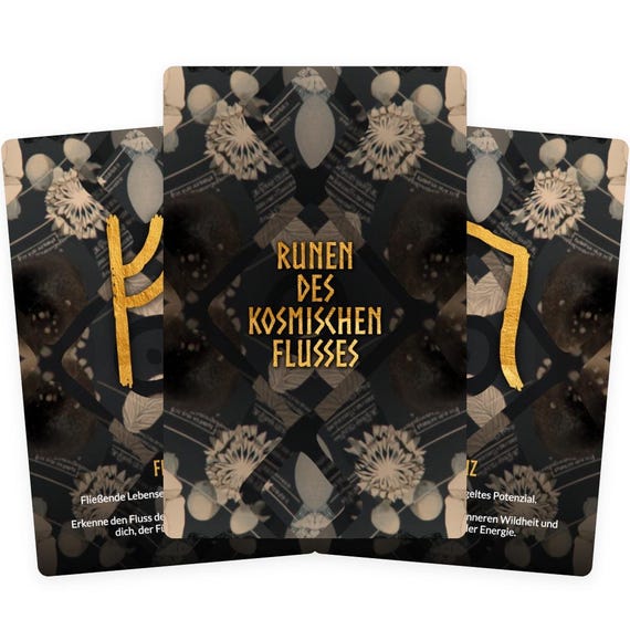 Runen des Kosmischen Flusses - Runen Deck - Spirituelle Praxis - Innere Klarheit - Persönliche Reflexion - Meditation Und Legung