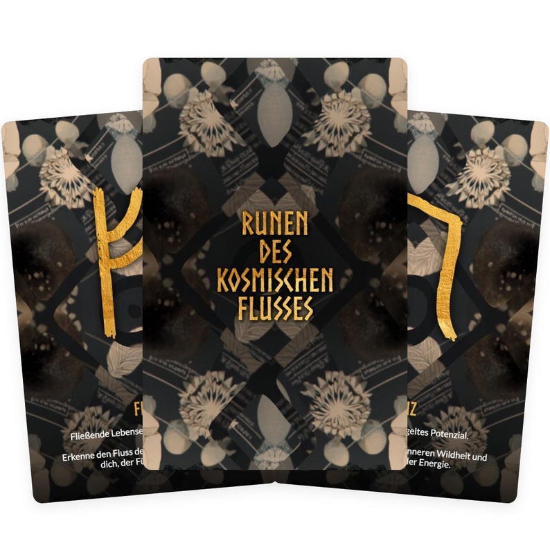Runen des Kosmischen Flusses - Runen Deck - Spirituelle Praxis - Innere Klarheit - Persönliche Reflexion - Meditation Und Legung