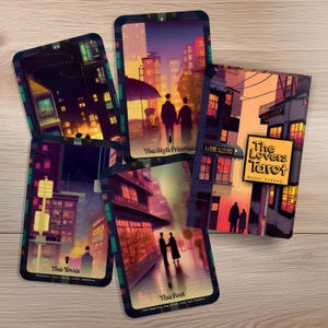 The Lovers Tarot – 22 Major Arcana Cards – Divination Tool for Love, Intuition & Fortune Telling – Romantic Tarot Deck and Cards