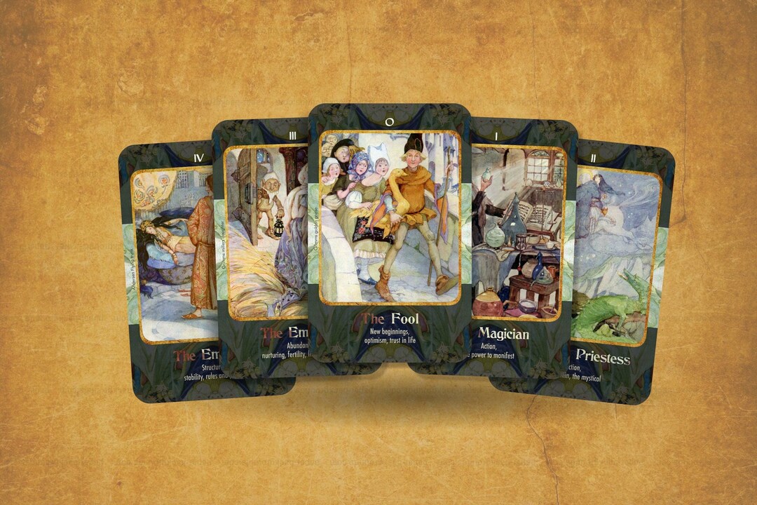 Anne Anderson Tarot – Major Arcana (22 Karten) Im Jugendstil, Spanische Ausgabe, In Briefumschlagbox, 350g Papier