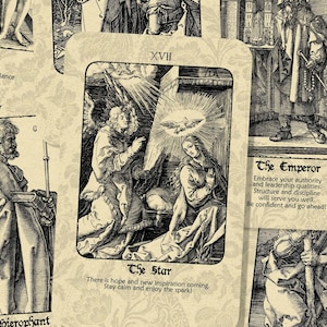 Tarot de Alberto Durero – Arcanos Mayores – Inglés – Baraja de adivinación única con arte renacentista y temas espirituales atemporales