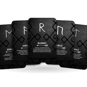Oracolo delle Rune – Carte Nordiche – Italiano – Deck di divinazione con rune nordiche para guia espiritual e saggezza ancestrale