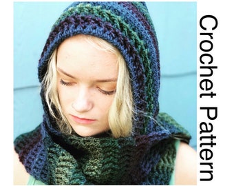 Forba Hooded Scarf Crochet Pattern: Beginner Friendly (PDF Download)