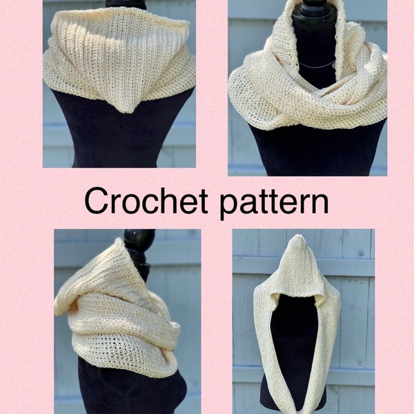 Hooded Infinity Scarf Crochet Pattern/Crochet Pattern/Hood Scarf Crochet patterns