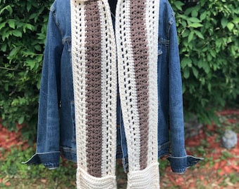 Luna Pocket Scarf Crochet Pattern: Beginner Friendly (PDF Pattern)