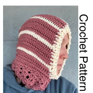 Patrón de pasamontañas a crochet/Patrón de pasamontañas para principiantes/Patrón de pasamontañas/Patrón de pasamontañas fácil a crochet/Patrón de capucha