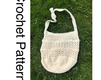 Simple Market Sack crochet pattern/Market Bag Crochet Pattern/Crochet Tote pattern