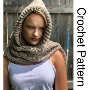 Crochet Pattern-Hooded Scarf Pattern/crochet/Beginner Friendly/Devynn Hooded Super Scarf/crochet pattern