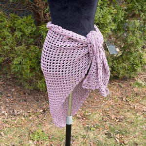 Triangle Scarf, hip scarf, Swimsuit Coverup, soft silky light purple!