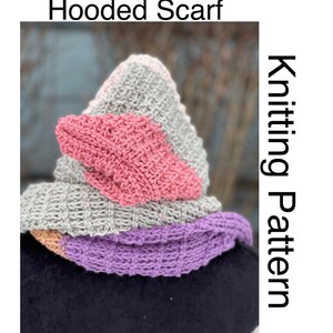 Hurdle Stitch Kapuzenschal Strickmuster: Anfängerfreundlich (PDF-Muster)