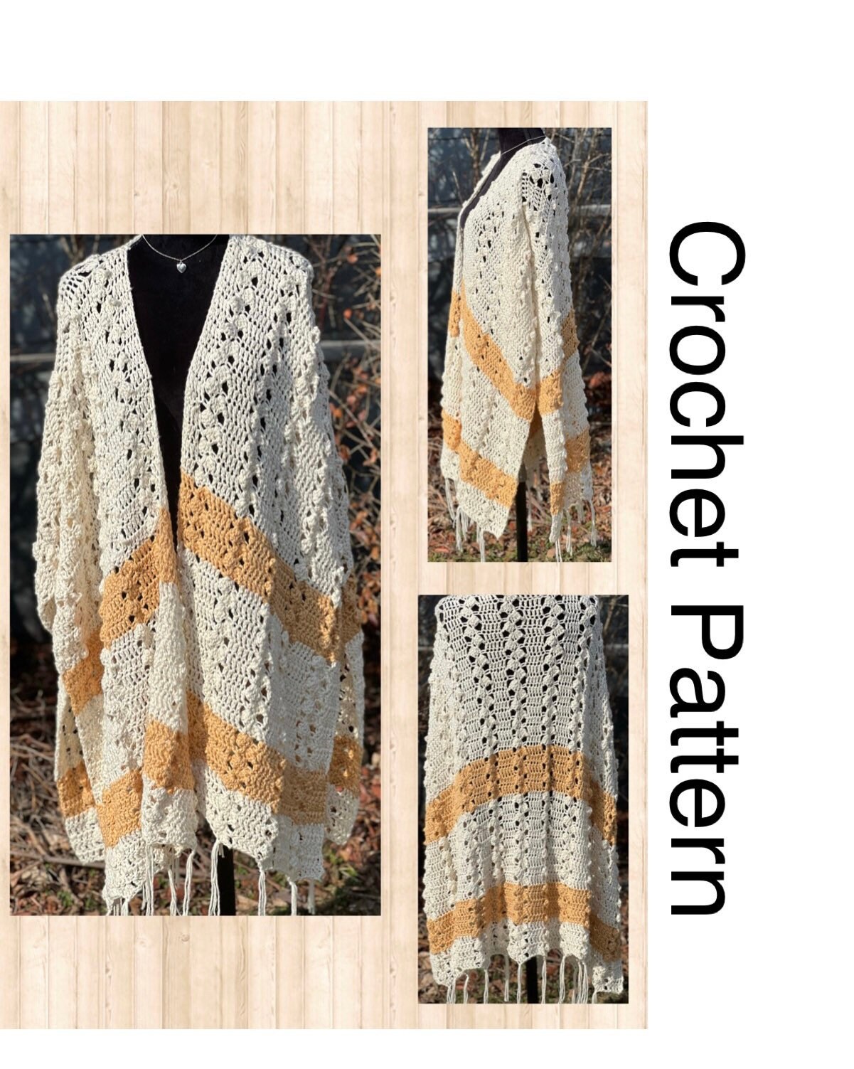 Simple Ruana Crochet Pattern: Beginner Friendly (PDF Pattern) - Etsy