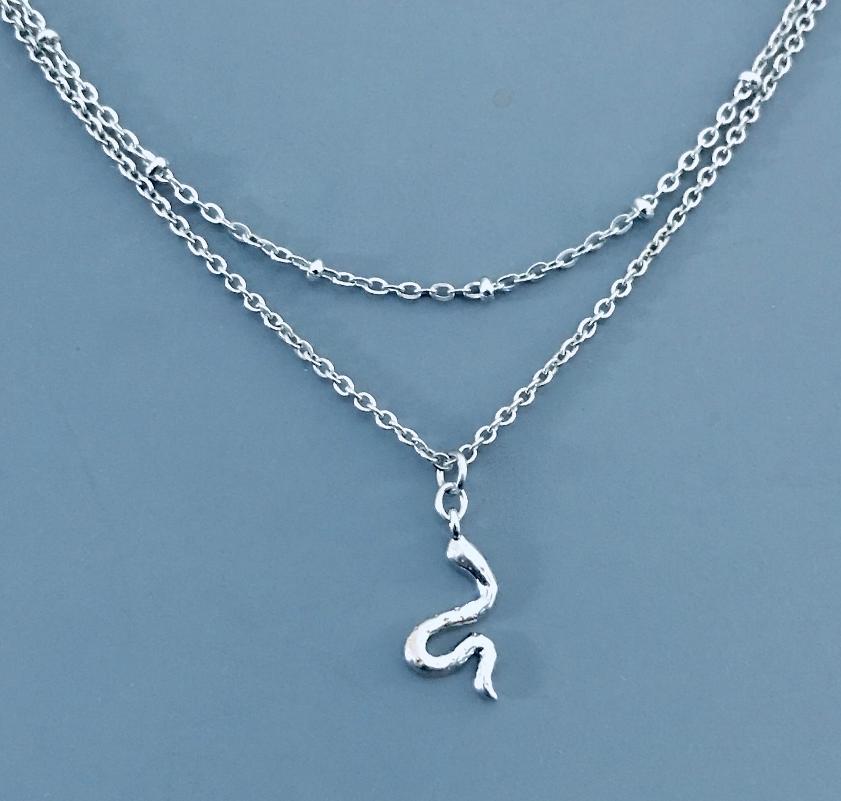 SALE Pre Layered Necklace: Small SNAKE 