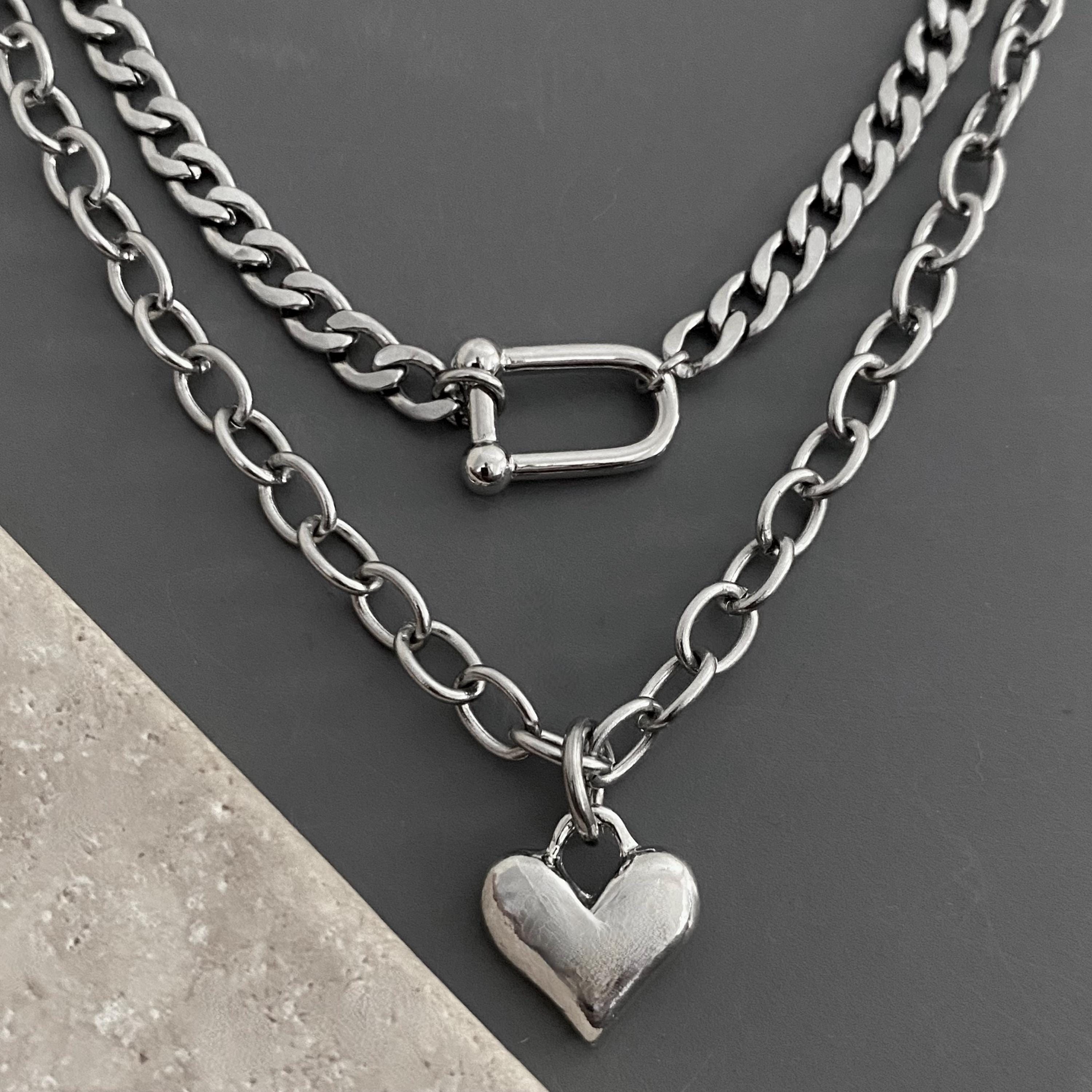 3 Necklaces / NON-TARNISH CHAIN Stainless Steel, Thick Semi