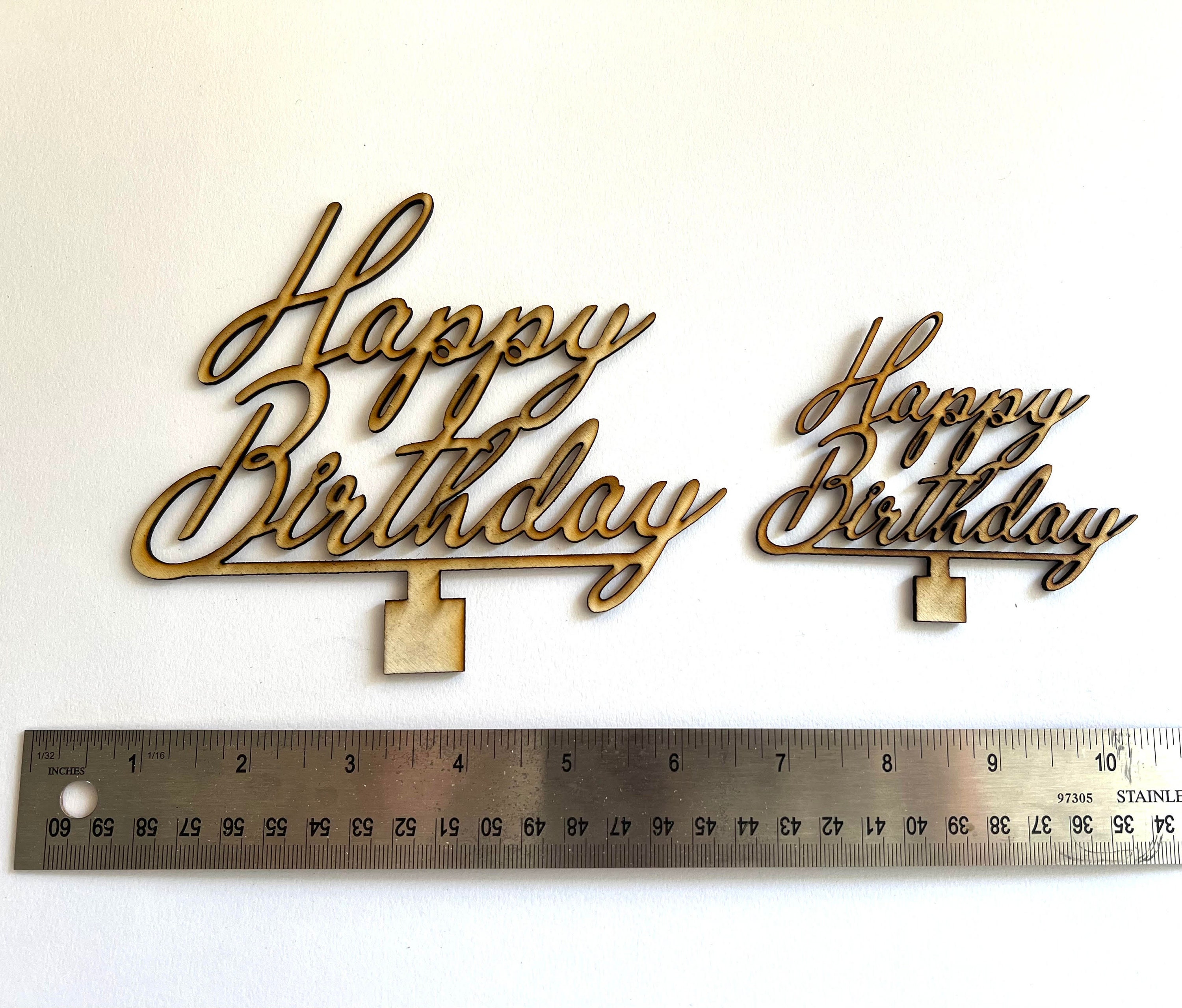 SVG Happy Birthday for Flower Stick - Etsy