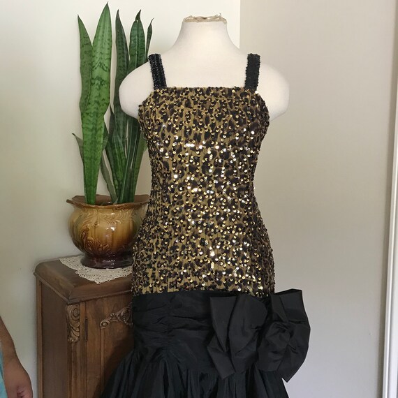 leopard print mermaid dress