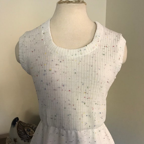 Vintage 1970’s Sleeveless White Maxi Dress with