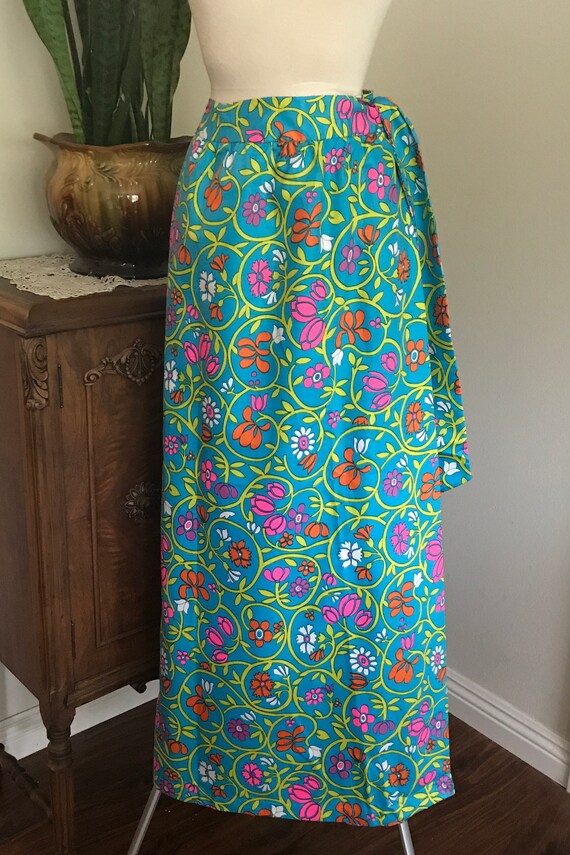 Vintage 1960's LANZ MAXI Wrap Skirt, skirt, long s