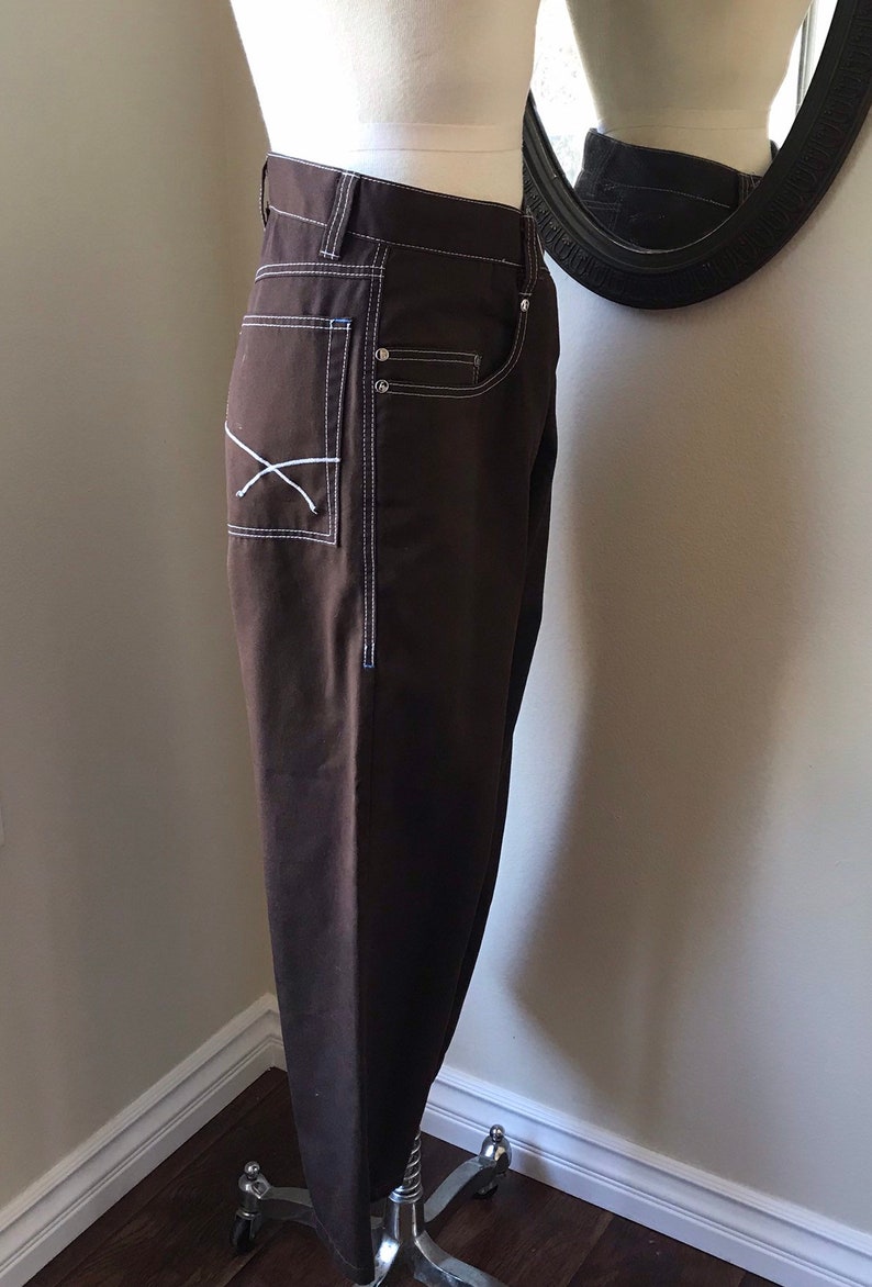 brown high waisted pants
