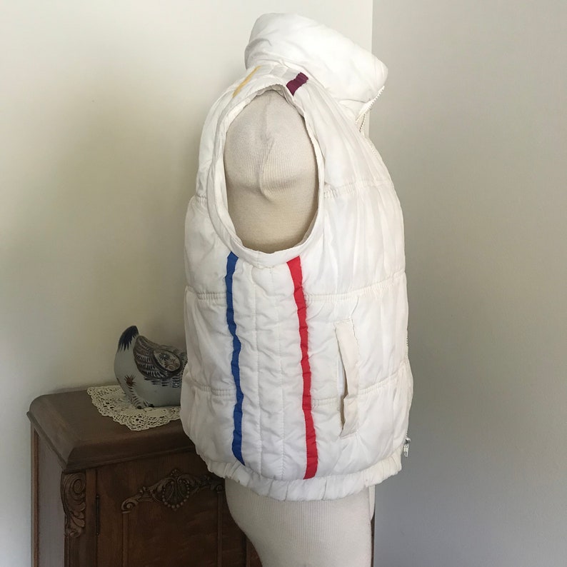 Vintage 1970s White Zipper Front Puffer Jacket with Removable | Etsy