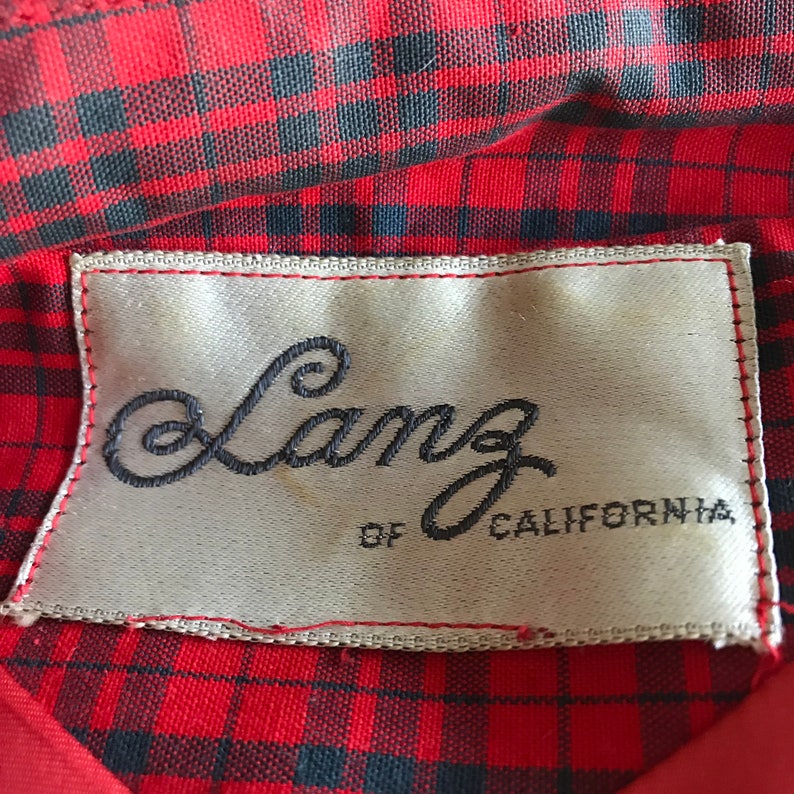 Vintage 1960s LANZ of CALIFORNIA Red Plaid ,raincoat, Rainwear, Trench ...