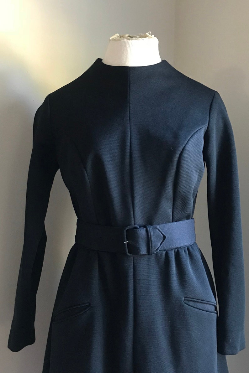 70's Brown and Tangerine Shirtwaist Dress by Toni Todd