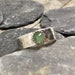 Rebecca Ferreira reviewed Green stone ring, Ring with green stone, Silver ring with green stone, Hammered silver ring, Hammered silver band, Silver ring band
