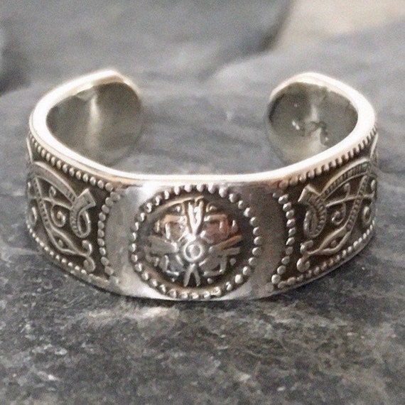 Silver Toe Ring Celtic Toe Ring Boho Toe Ring Adjustable Toe