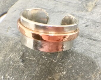 toe rings sterling silver, Toe rings silver, Sterling silver toe rings, Copper silver ring, Copper toe ring, Band toe ring