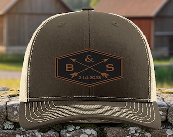 Custom Hats for Groomsmen, Groom Hat, Personalized Wedding Hats, Husband Hat, Wedding Announcement, Ring Bearer Hat, Bridal Party Hats