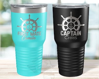 Personalized Boat First Mate Tumbler, Nautical Gifts, Captain Gift, Boat gift, Captain Tumbler, Boating gifts, Boat Tumbler, Sailing Gift