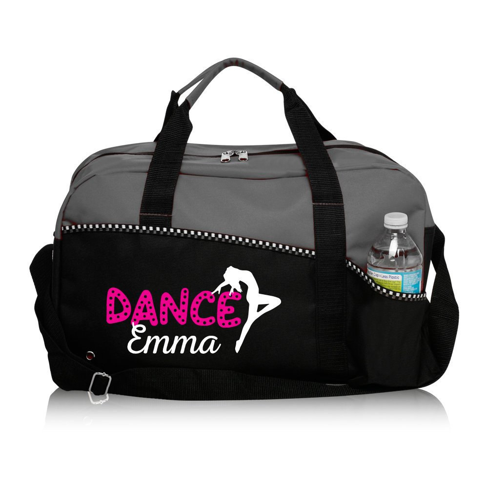 Personalized Dance Bag Gray Duffle Bag Sports Duffle Dance Etsy